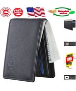 Lightweight Minimalist Leather Wallet with RFID Shield for Men - Compact... - $350.61 MXN