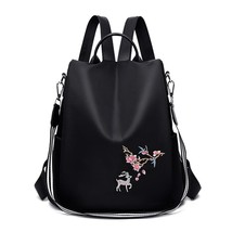 Ox Women Backpack Hot Selling Personality Flower Embroidery Teenager Girls Schoo - £19.67 GBP