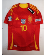 Dani Olmo #10 Spain 2024 Euro Final Match Slim Red Home Soccer Jersey 20... - $80.00