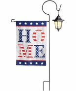 American Flag with Solar Lantern Stake Outdoor Lighting July 4th Patriot... - $453.62 MXN
