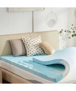 Sinweek 3 Inch Memory Foam Mattress Topper Twin Xl, Twin Extra Long, Blue - $147.92 CAD