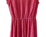 Gap Womens Lace Fit and Flair Cap Sleeve Round Neck Lace Dress Pink 4 - $11.92
