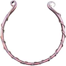 Handmade Lady of The Realm Iron Torc Necklace, Handcrafted Twisted Choker Torc N - £22.75 GBP