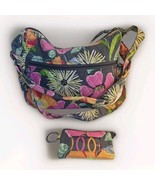 Vera Bradley Crossbody Purse Jazzy Blooms Pink Green Orange W Coin ID Ho... - €19,87 EUR