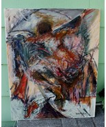 ORIGINAL ABSTRACT ACRYLIC ON CANVAS PAINTING 24x30 SIGNED DE MOODY 2006 - €161,80 EUR