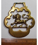 Vintage Horse Brass Lion Equine Martingale Decoration Good Luck - $12.00