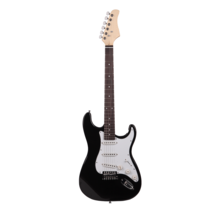 Rosewood Fingerboard Electric Guitar Black w/ White  - £141.00 GBP