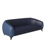 LeisureMod 3 Seater Sofa Solid Wood Frame Upholstered in Vegan Leather w... - $1,458.24