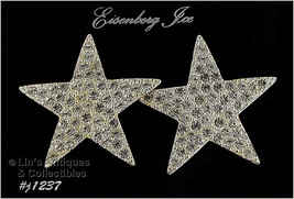 Eisenberg Ice Rhinestone Large Star Earrings (#J1237) - £31.51 GBP