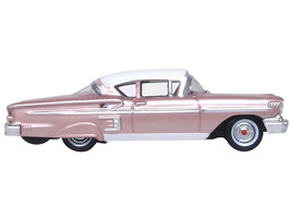 1958 Chevrolet Impala Sport Cay Coral Pink Metallic w White Top 1/87 HO Scale Di - £18.41 GBP