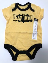 DC Comincs Boys Yellow Vintage Batman Short Sleeve Bodysuit Size NWT Siz... - $12.00