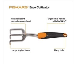 Fiskars Ergo Cultivator - Heavy Duty Gardening Hand Tool - NEW - $5.90