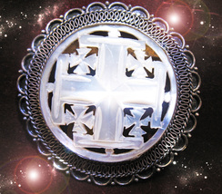 HAUNTED ANTIQUE NECKACE 7 TEMPLAR SECRETS HIGHEST LIGHT COLLECTION MAGICK image 2