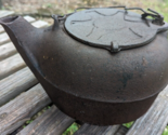 Cast Iron Tea Kettle Vintage Unmarked Maker Number 8 - $50.32