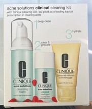 CLINIQUE Acne Solutions Clinical Clearing Gel+Cleansing Foam+Moisturizer... - $19.79