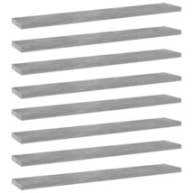 Shelf Set of 8 Concrete gray Engineered wood 23.6 x 3.9 x 0.6 in - $1,312.85 MXN