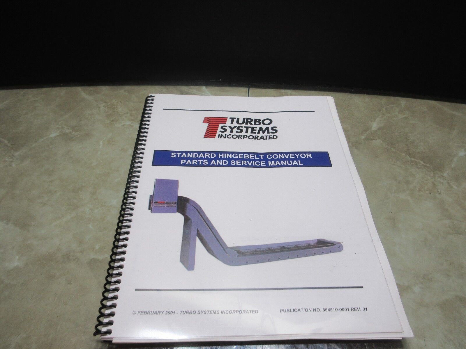 TURBO SYSTEMS HIGH BELT CONVEYOR PARTS AND SERVICE MANUAL 864510-0001 RE... - $56.65