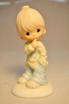 Precious Moments: Smile God Loves You - E-1373B - Boy Figurine - $14.27
