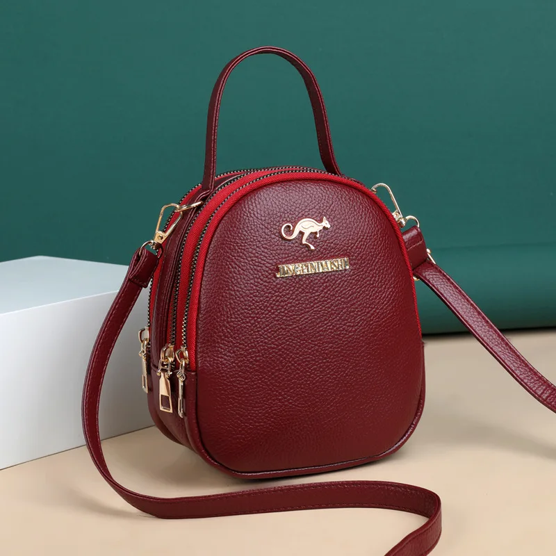 Women Bag New 3 Layer PU Leather Fashion Handbag Shoulder Crossbody Mess... - $22.20