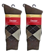 2 Pairs Dexter Men&#39;s Dress Socks Shoe Size 6-12 NEW WITH TAG - $20.54 CAD