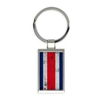 Costa Rica : Gift Keychain Flag Retro Artistic Costa Rican Expat Country - £6.27 GBP