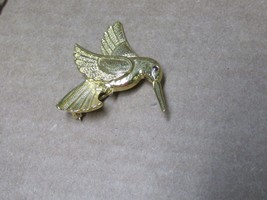 &quot;&quot;Hummingbird&quot;&quot; - Gold Tone Brooch - £6.99 GBP