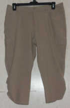 New Womens Eddie Bauer Beige Cargo Capri / Cropped Pant Size 14 - £25.62 GBP