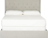 Safavieh Home Collection Winslet Light Grey &amp; Espresso Bed, Queen - $561.99