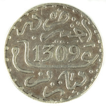 (1891) 1309 AH Morocco 1 Dirham (Extra Fine, XF) Moulay al-Hasan Paris Mint - £58.57 GBP