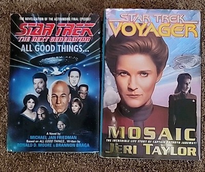 Star Trek Lot of 2 Next Generation All Good Things Voyager Mosaic Hardco... - $8.89
