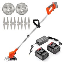 Weed Wacker Grass Trimmer/Edger Battery Powered,21V Cordless Weedeater L... - $174.99
