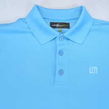 Loudmouth Golf Light Blue Mens M Polo Shirt Polyester Logo Short Sleeve - £18.78 GBP