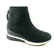 Renato Garini 34-21EX210B Black Mid Wedge High Top Embellished  Fashion ... - $129.00