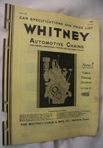 1936 VINTAGE WHITNEY AUTOMOTIVE CHAINS CATALOG - £7.92 GBP