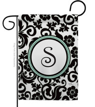 Damask S Initial Garden Flag Simply Beauty 13 X18.5 Double-Sided House Banner - £15.96 GBP