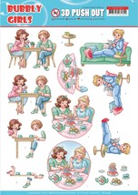 Find It Trading Yvonne Creations Punchout Sheet Me Time, Bubbly Girls. - €5,52 EUR