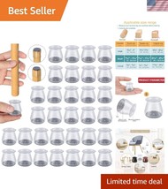 Durable 32-pc Chair Leg Covers with Felt for Noise Reduction &amp; Floor Pro... - $39.00