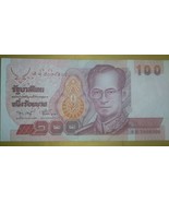 Tailandia Antiguo Billete Vintage Papel Money 1992 100 Baht - $8.10