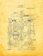 Traffic Signal Patent Print - Golden Look - £6.31 GBP+