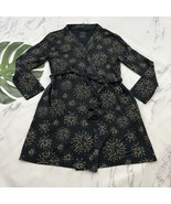 Me Undies Womens Robe Size XS/S Black Gold Fireworks Star Print Short Soft - $35.19 CAD