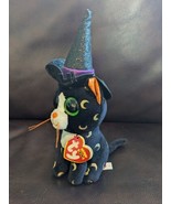 Ty Beanie Boos PANDORA Halloween Witch Cat (6 Inch) Stuffed Plush 2021 W... - £10.60 GBP