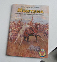 Vintage 1964 Booklet Foldout Montana Highway Map with Pictures - £14.79 GBP