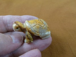 Y-TUR-LA-58) Tortoise land turtle carving SOAPSTONE FIGURINE love little turtles - £6.86 GBP