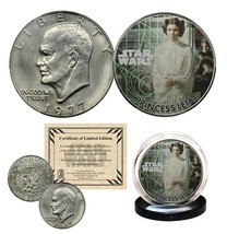 Princess Leia - Star Wars Officially Licensed 1976 Eisenhower Ike Dollar Us Coin - £9.71 GBP