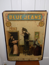 Vintage 1890 Play Blue Jeans Poster on Masonite Board - $267.30