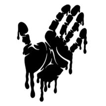Dripping Handprint Vinyl Decal, Horror Art Sticker for Car, Laptop, Tumb... - $4.90