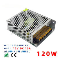 12V 120W Switch Power Supply 100-240V AC to DC LED Transformer Adapter C... - $22.84