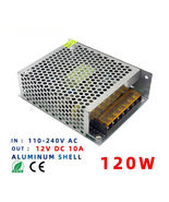 12V 120W Switch Power Supply 100-240V AC to DC LED Transformer Adapter C... - $32.17 CAD