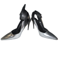 New Kenneth Cole Silver Wrap Ankle Closed Toe Pump Shoes 8.5M - $54.50