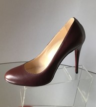 NEW Christian Louboutin Fifi 100 Burgundy Leather Pumps (Size 36) - MSRP $695.00 - £319.70 GBP